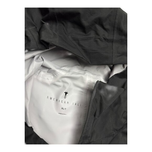AMERICAN TALL Waterproof Lightweight Windbreaker Black Jacket Mens XL Tall - Picture 5 of 5